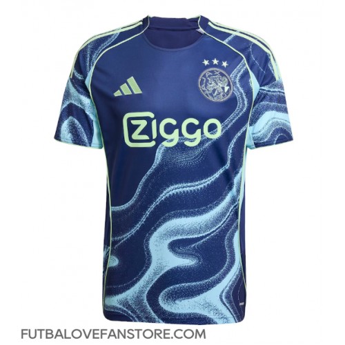 Ajax Raul Moro #7 Vonkajší futbalový dres 2025-26 Krátky Rukáv Ajax Raul Moro #7 Vonkajší futbalový dres 2025-26 Krátky Rukáv